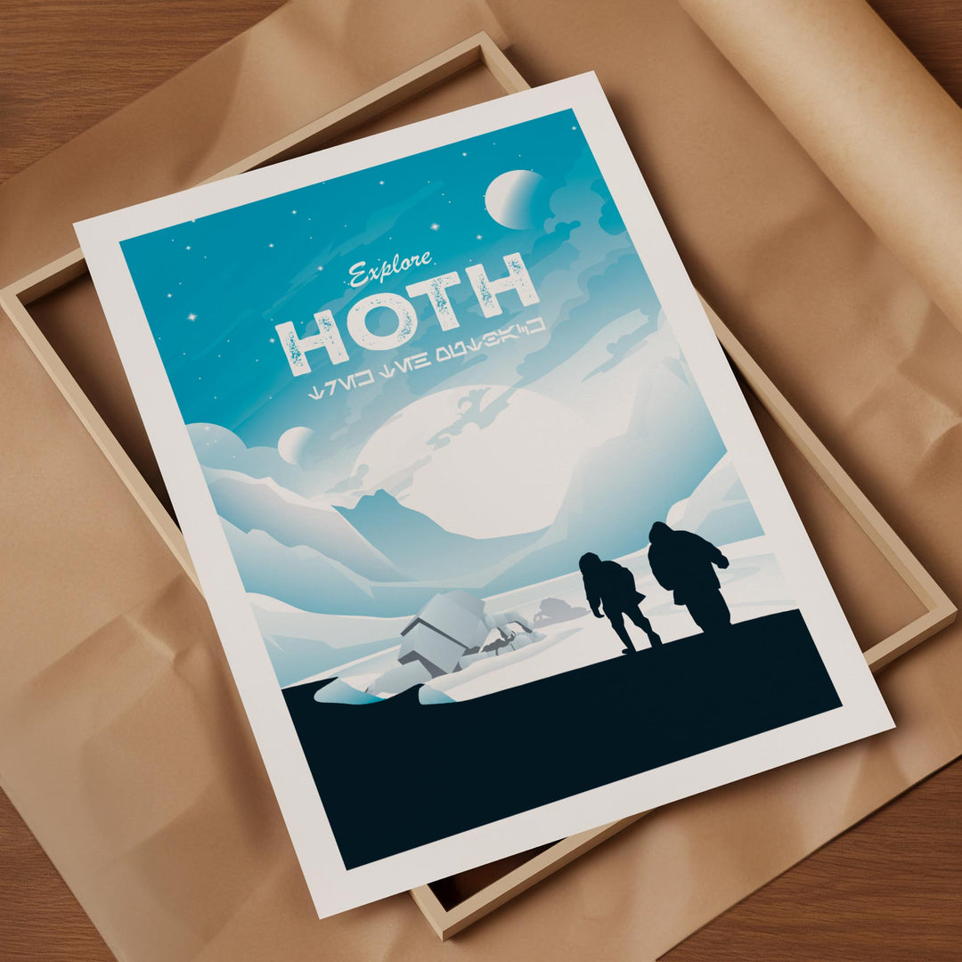 Hoth Travel Movie Poster - Wolf and Rocket