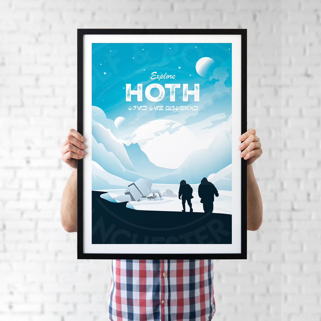 Hoth Travel Movie Poster - Wolf and Rocket