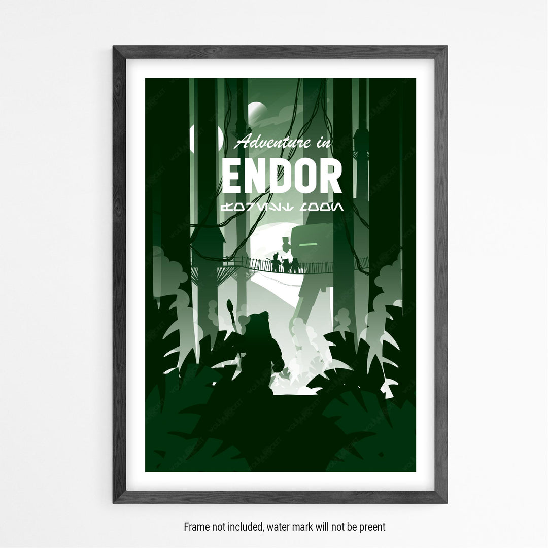 Endor Travel Movie Poster - Wolf and Rocket
