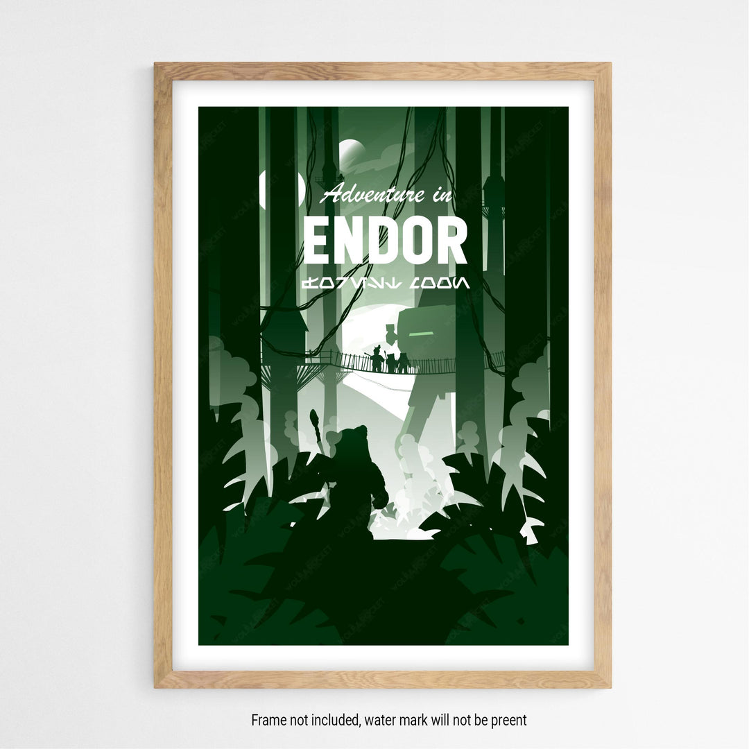 Endor Travel Movie Poster - Wolf and Rocket