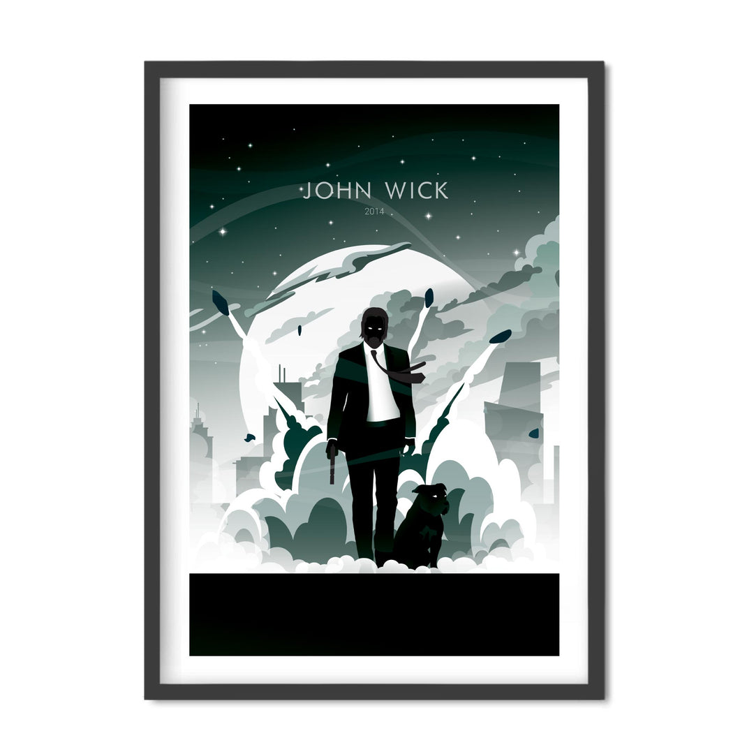 John Wick Movie Poster - Wolf and Rocket