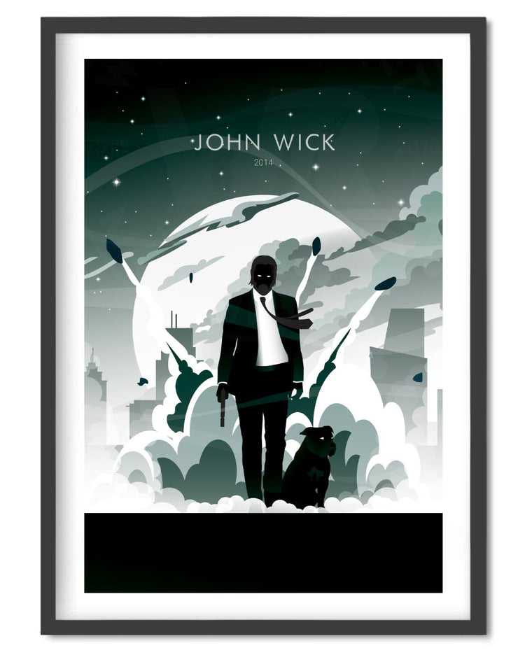 John Wick Movie Poster - Wolf and Rocket