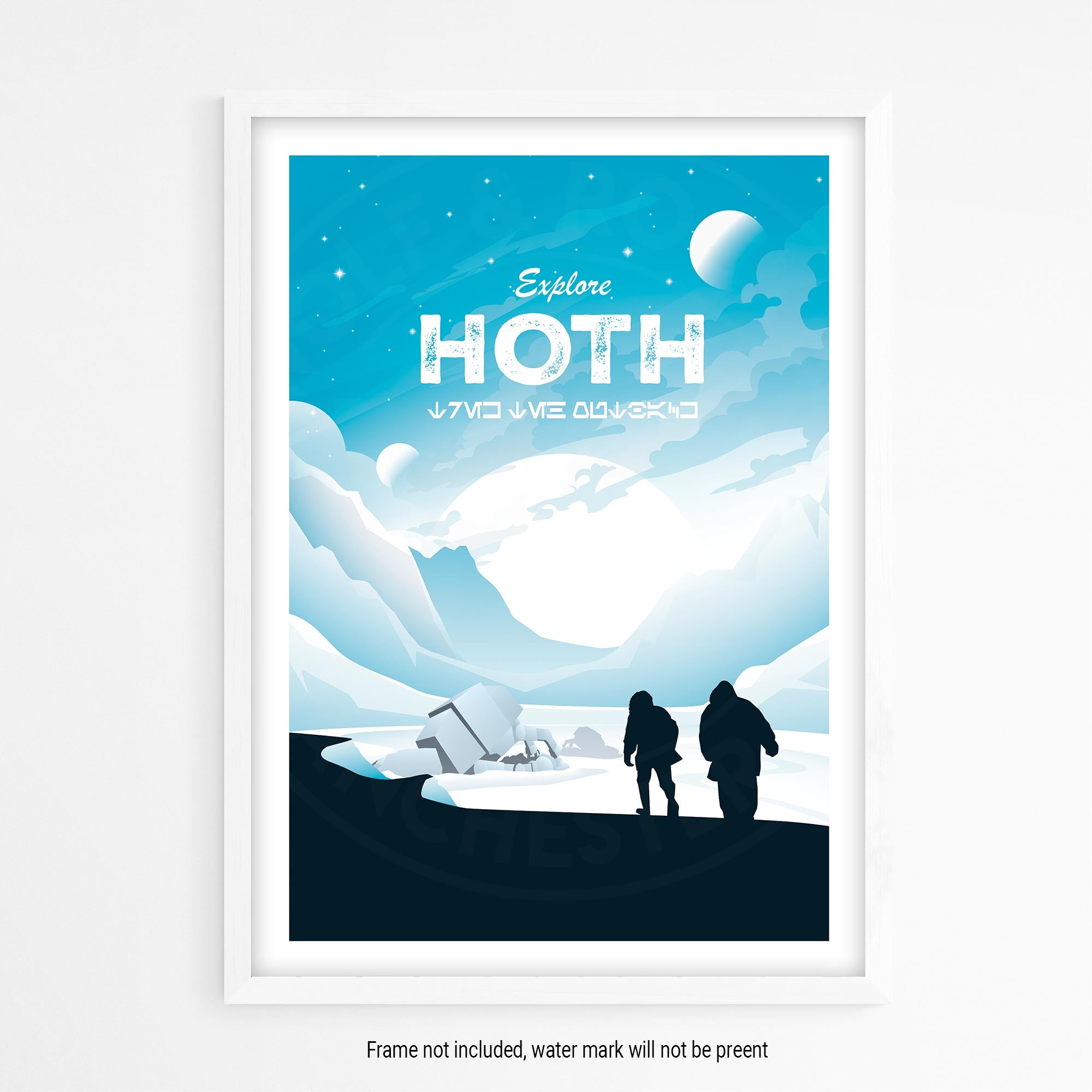 Hoth Travel Movie Poster - Wolf and Rocket