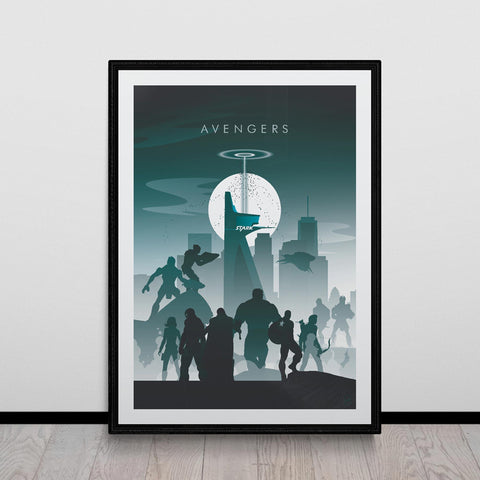 Avengers Movie Poster - Wolf and Rocket