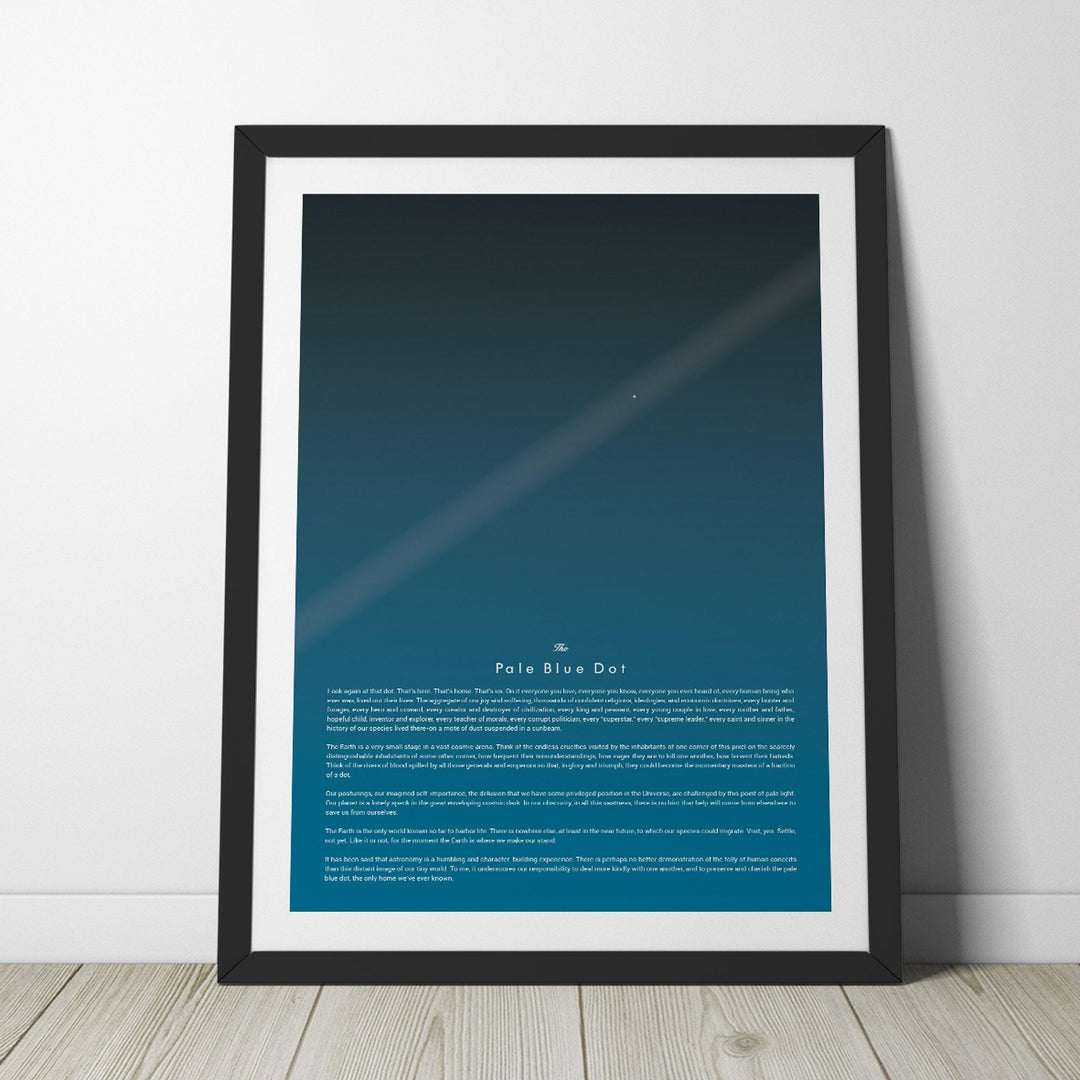 Pale Blue Dot Full Quote Poster - Wolf and Rocket