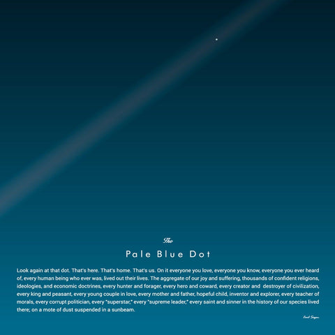 Pale Blue Dot Quote Poster - Wolf and Rocket