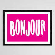 Bonjour Poster Print - Wolf and Rocket