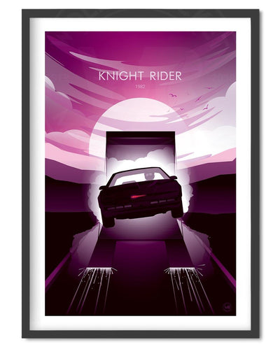 Knight Rider Movie Poster - Wolf and Rocket