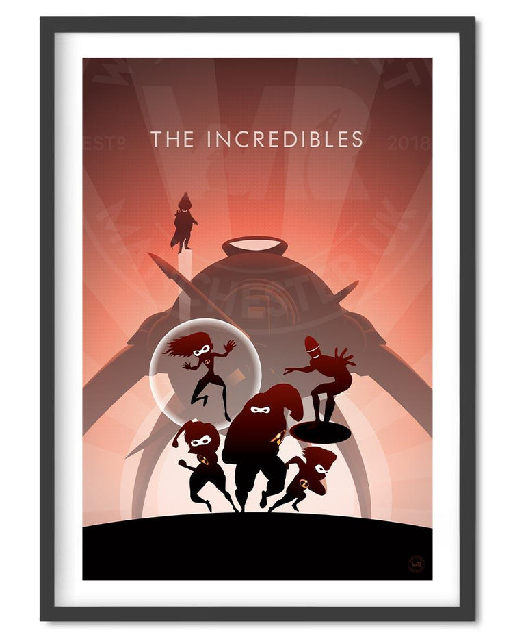 The Incredibles Movie Poster - Wolf and Rocket