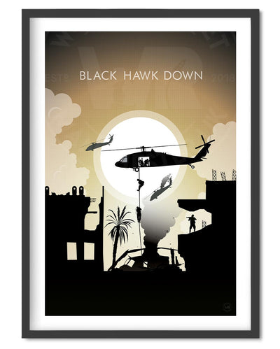 Black Hawk Down Movie Poster - Wolf and Rocket