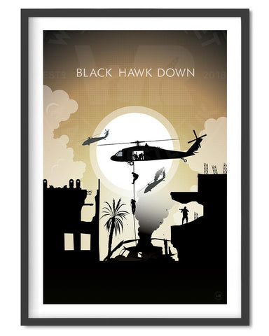 Black Hawk Down Movie Poster - Wolf and Rocket