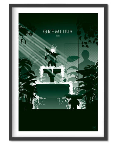 Gremlins Movie Poster - Wolf and Rocket