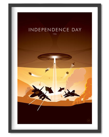Independence Day Movie Poster - Wolf and Rocket