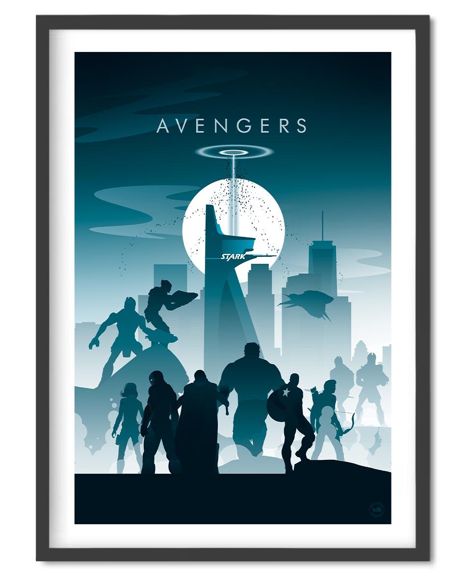 Avengers Movie Poster - Wolf and Rocket