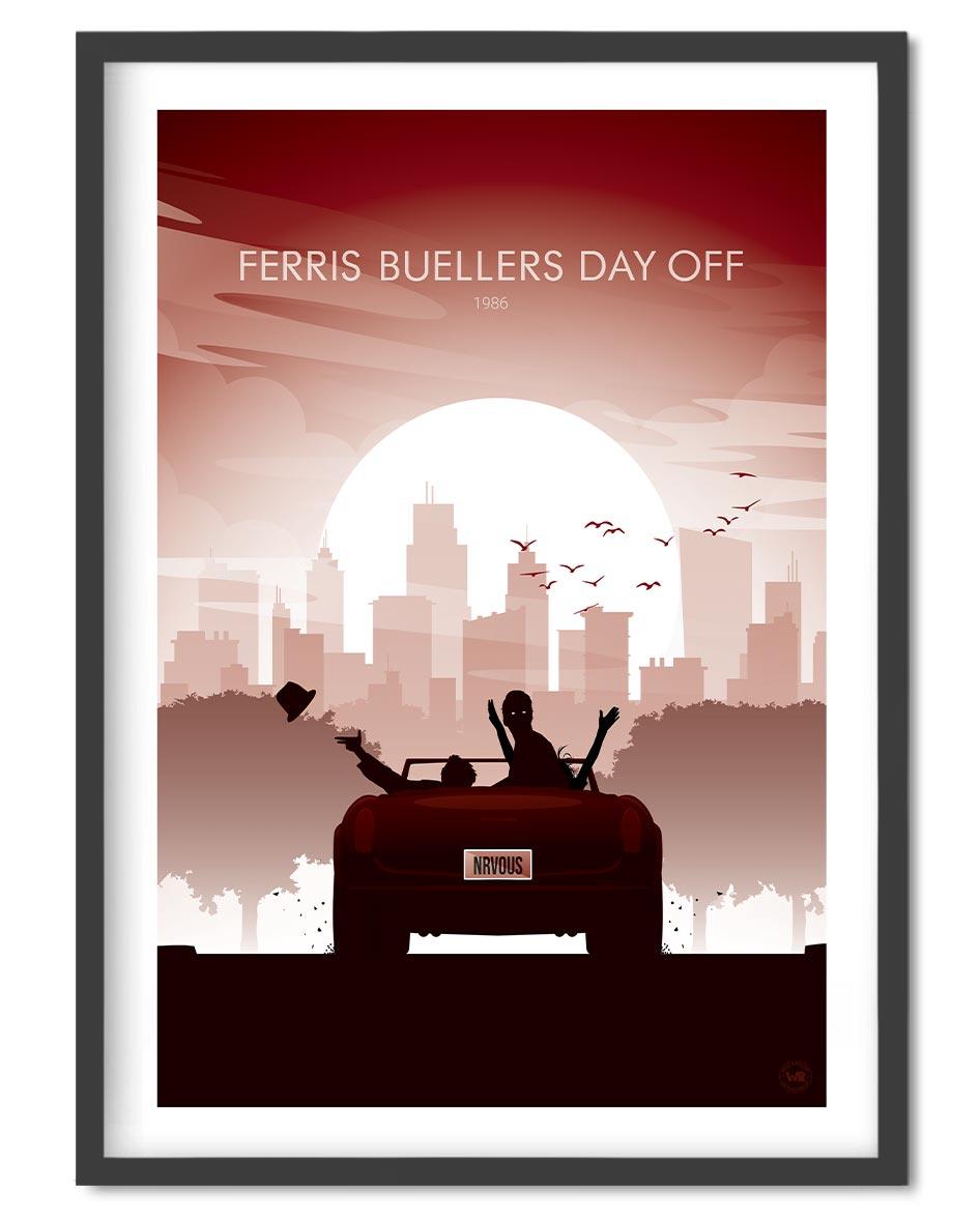 Ferris Buellers Day Off Movie Poster - Wolf and Rocket