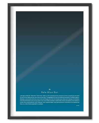 Pale Blue Dot Quote Poster - Wolf and Rocket