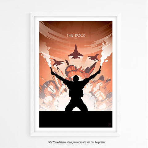 The Rock Movie Poster - Wolf and Rocket