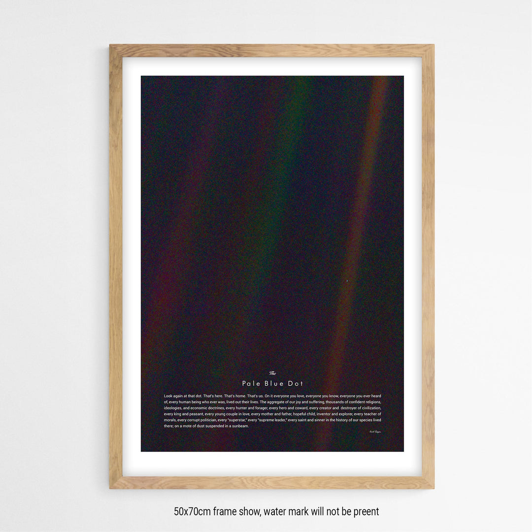 Carl Sagan's Pale Blue Dot, Nasa Quote Poster - Wolf and Rocket