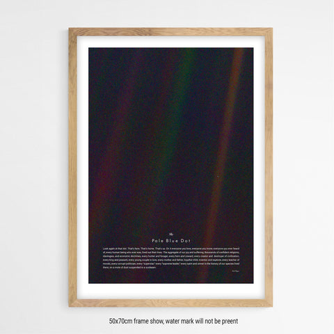 Carl Sagan's Pale Blue Dot, Nasa Quote Poster - Wolf and Rocket