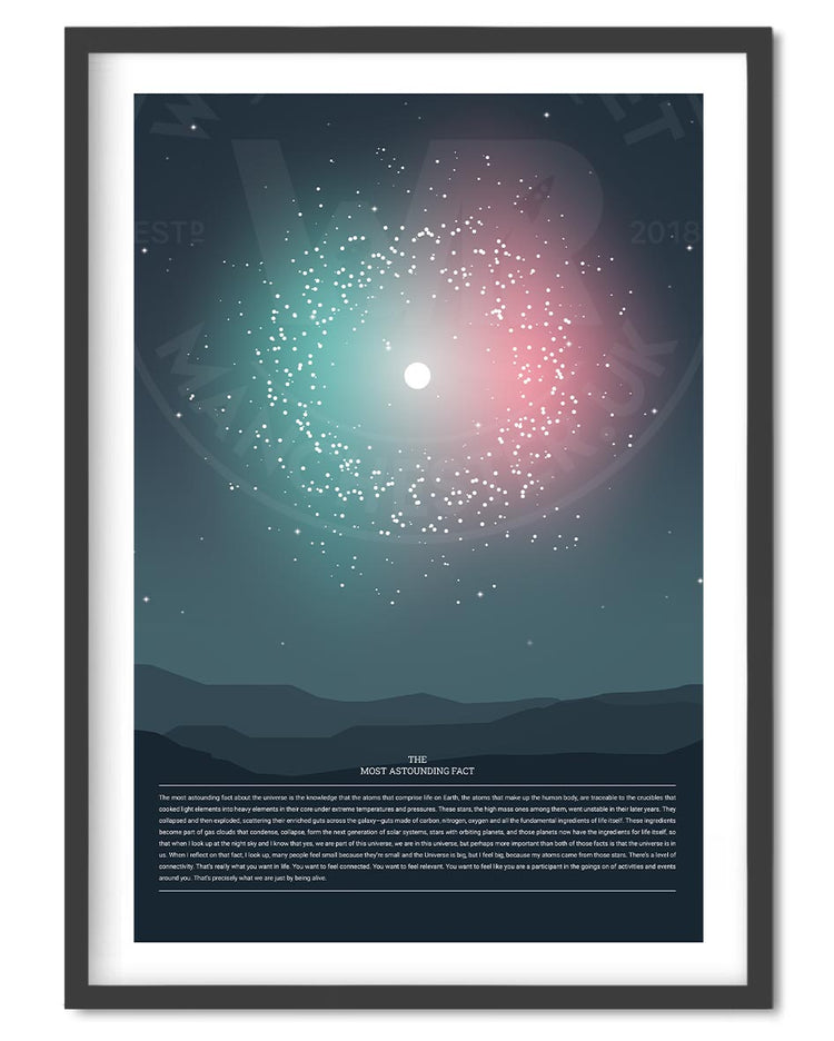 Most Astounding Fact Quote Poster - Wolf and Rocket