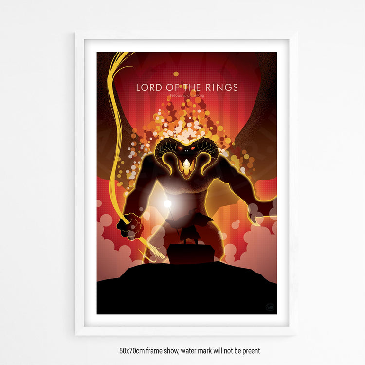 Lord of the Rings, Fellowship of the Ring  Movie Poster - Wolf and Rocket