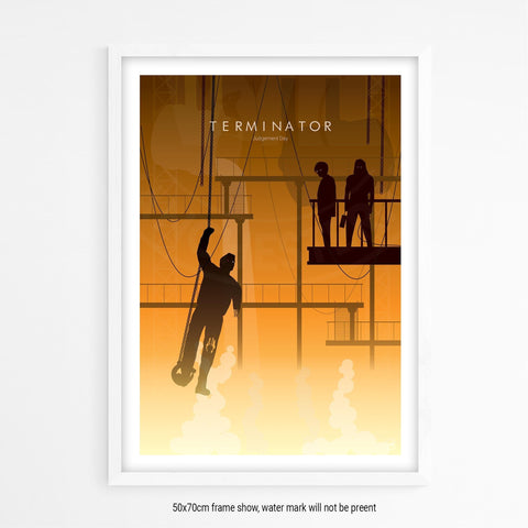 Terminator Judgement Day Movie Poster - Wolf and Rocket