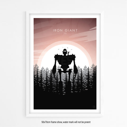 Iron Giant Movie Print - Wolf and Rocket