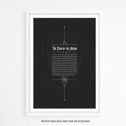The Man In The Arena Quote Poster - Wolf and Rocket