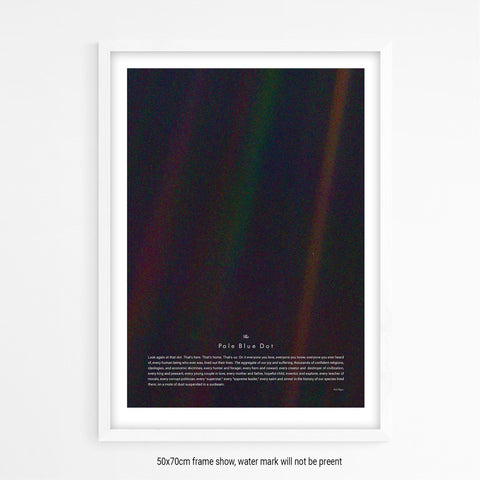 Carl Sagan's Pale Blue Dot, Nasa Quote Poster - Wolf and Rocket