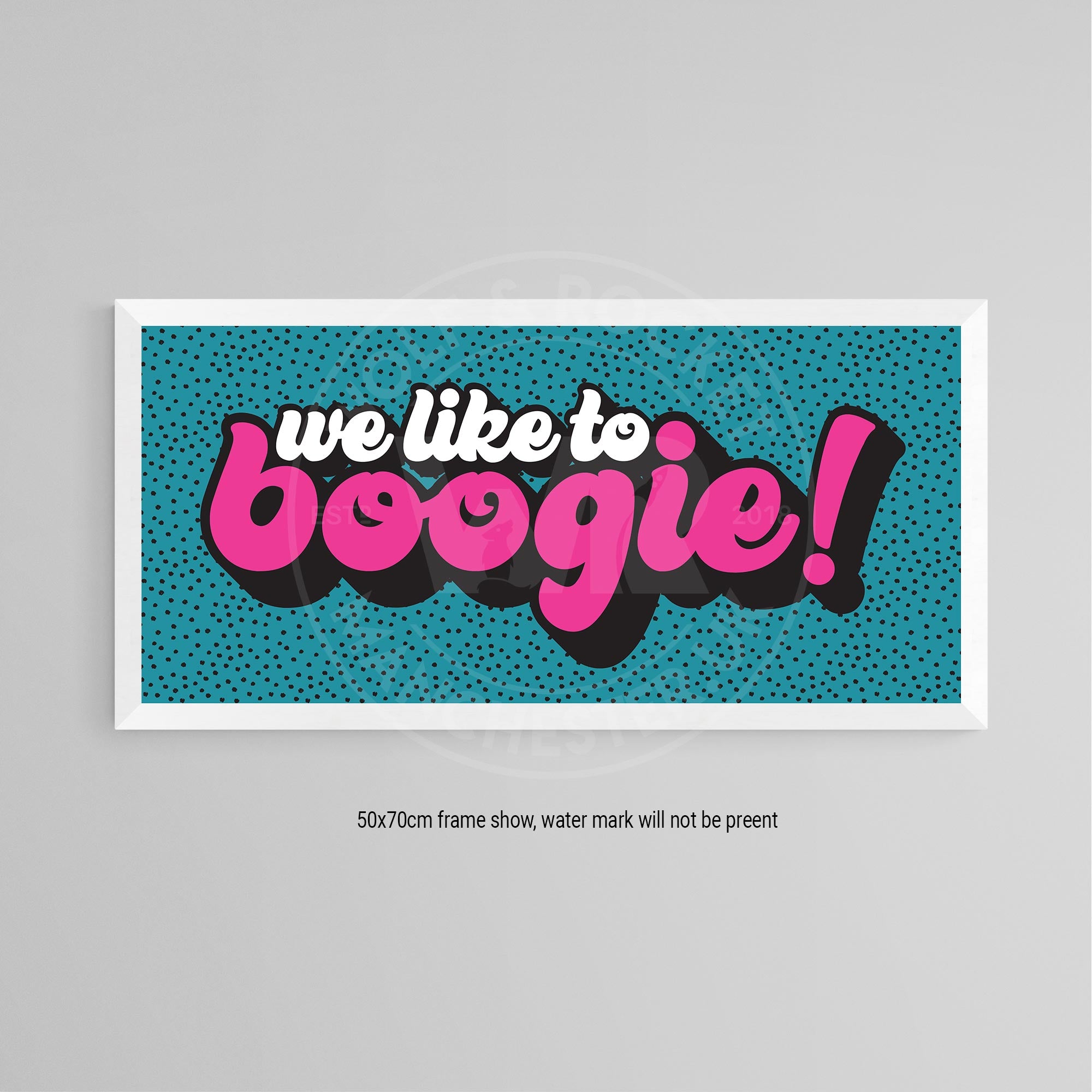 We Like To Boogie Poster Print - Wolf and Rocket