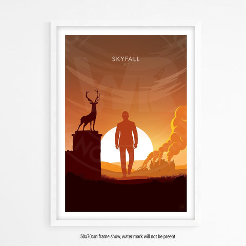 Skyfall Movie Poster - Wolf and Rocket