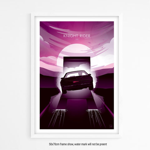 Knight Rider Movie Poster - Wolf and Rocket