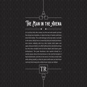 The Man In The Arena Quote Poster - Wolf and Rocket
