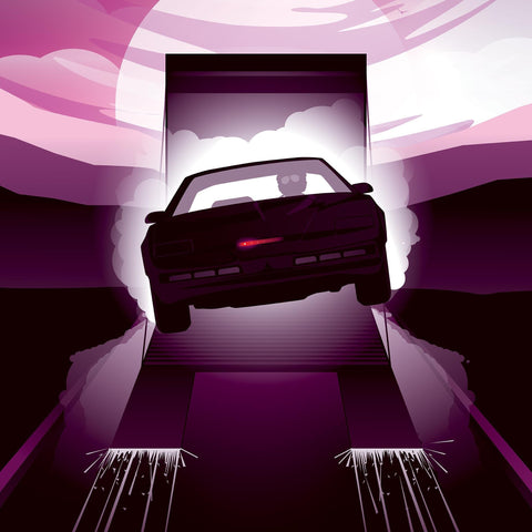 Knight Rider Movie Poster - Wolf and Rocket